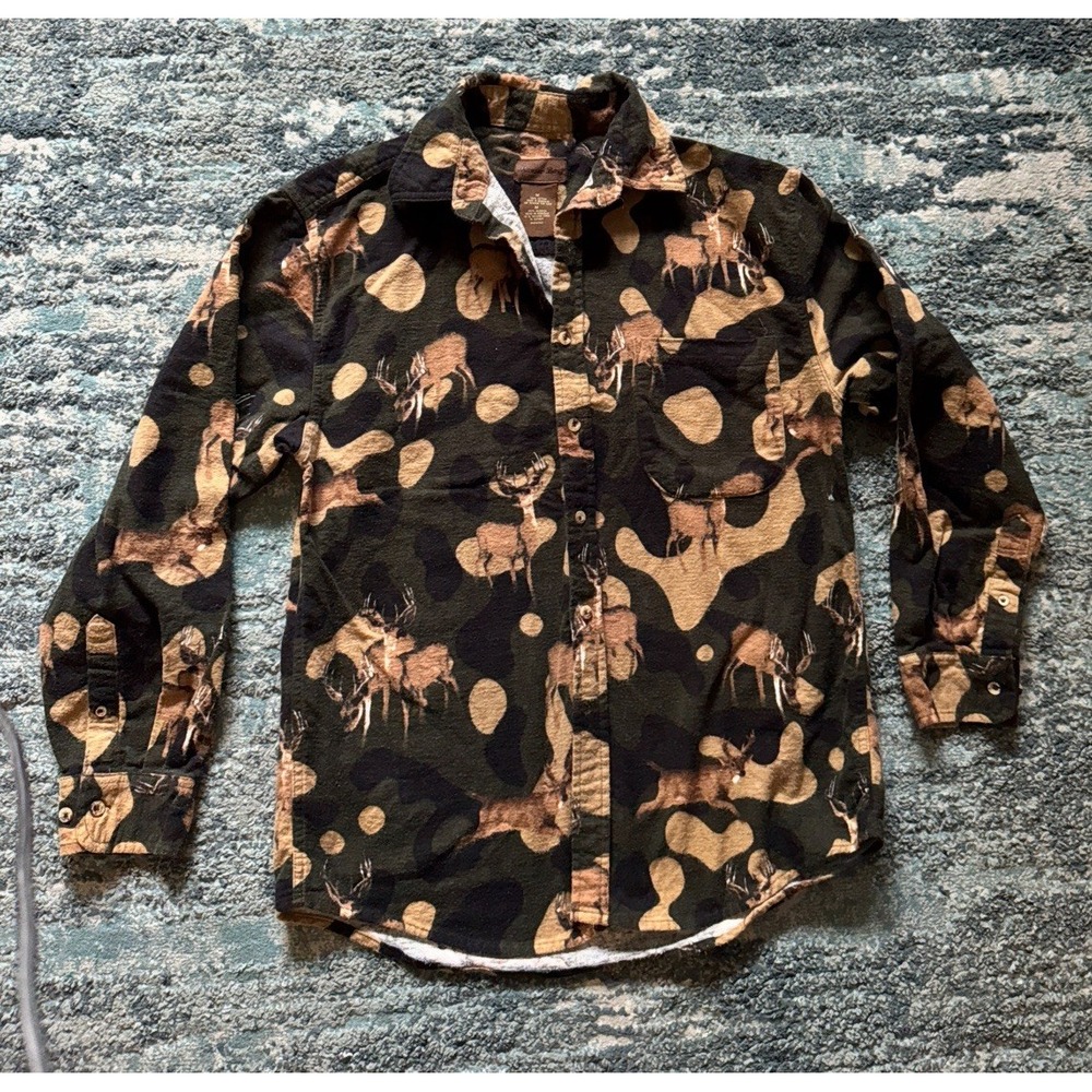 Marino  Bay camo deer hunting men's M Flannel